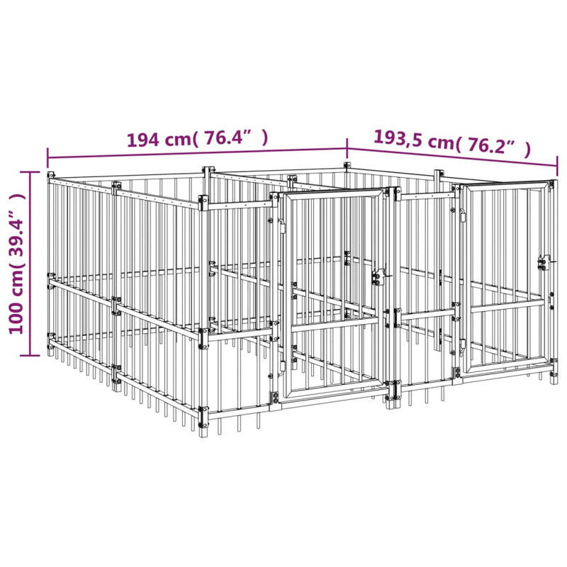 Crockett 100cm H Metal Exercise Pen With Door