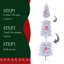 Arbre de Noël artificiel mince 7,5 pi avec base en métal pliable-583667733