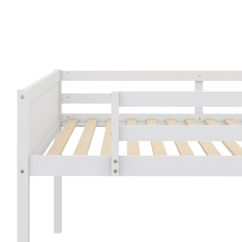 Lit plateforme contemporain en bois, Blanc