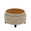Table basse avec repose-pieds rond moderne avec rangement caché, table d'appoint multifonctionnelle avec repose-pieds pour le salon et la chambre à coucher-129911165