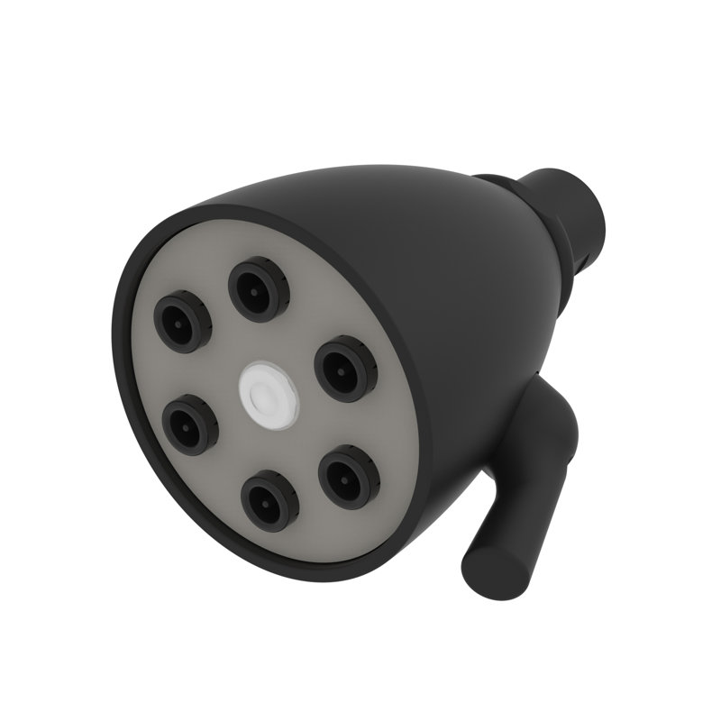 Single Function Shower Head, Flat Black