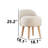Round Orthopedic Sponge Ottoman With Wooden Legs