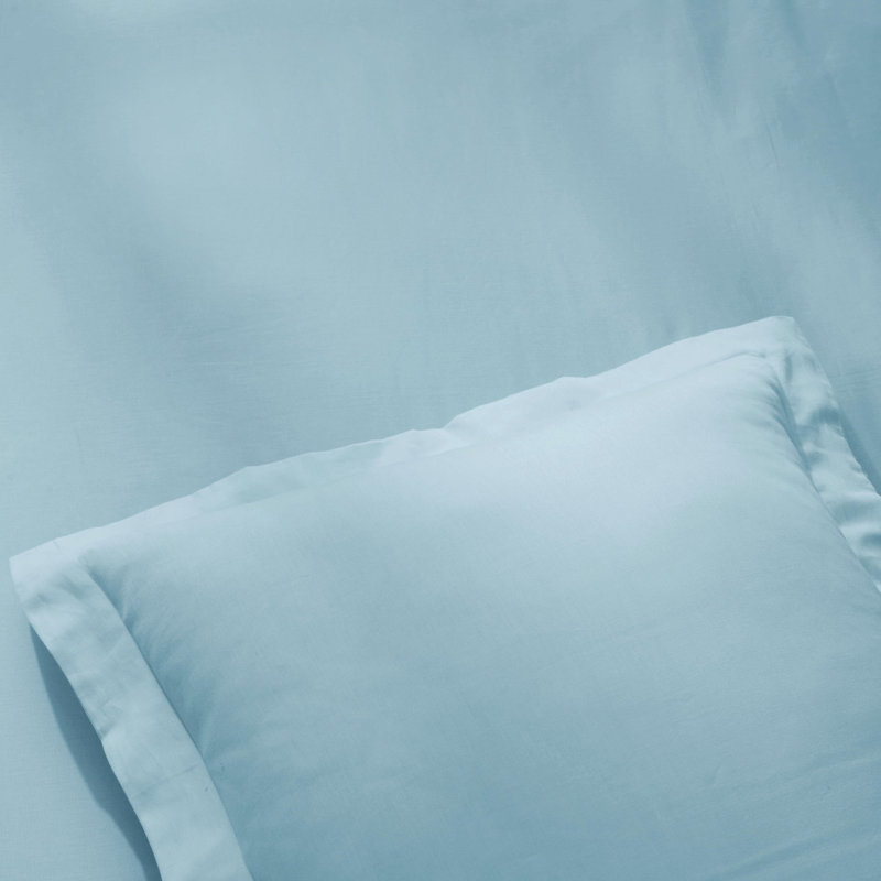 Lunete Egyptian Cotton Blend Modern & Contemporary Duvet Cover Set, Baby Blue, Full / Queen Duvet Cover + 2 Pillow Shams