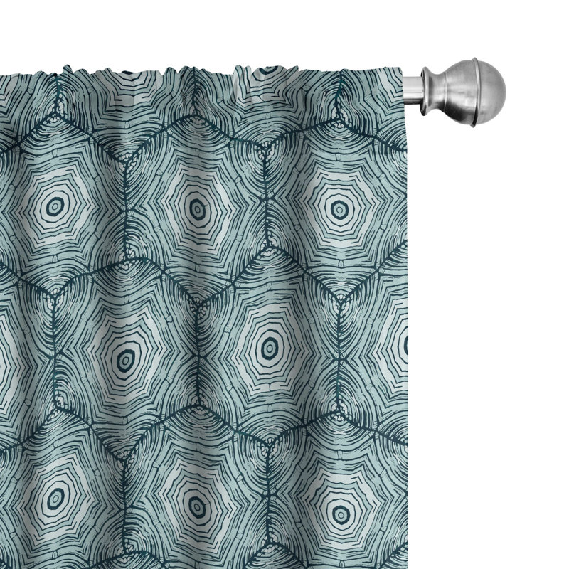 Abstract Semi-Sheer Rod Pocket Sliding Panel, 28" x 63"