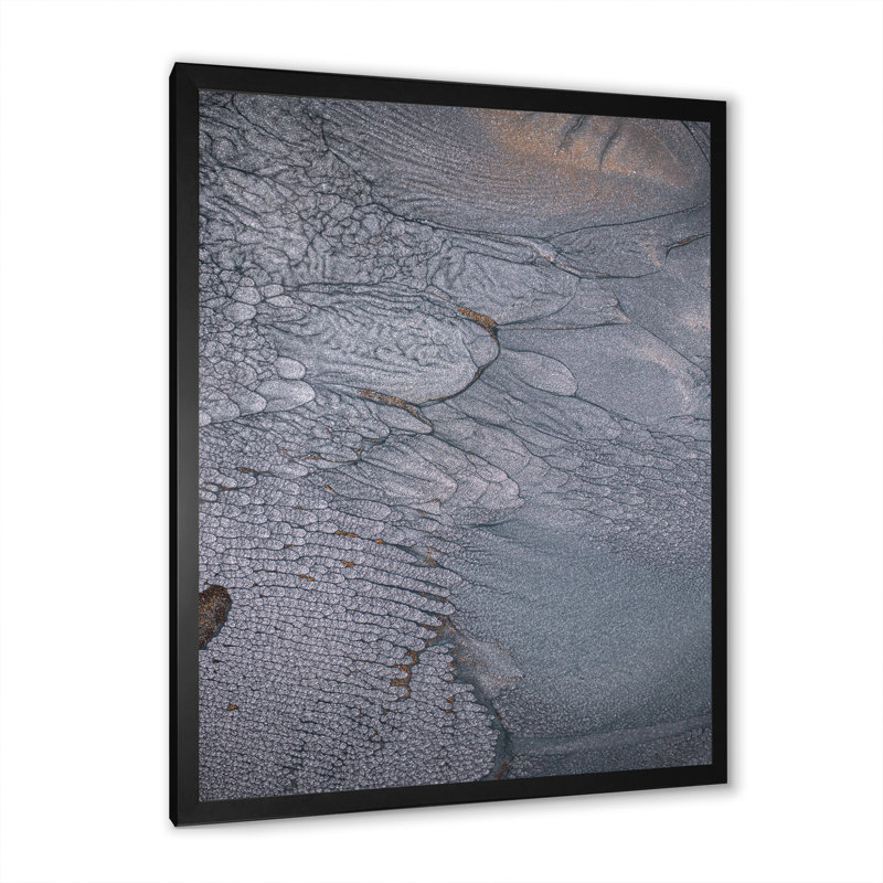 «Dramatic Grey», art mural moderne sur toile, H 20 po x l 12 po x P 1 po, Cadre noir