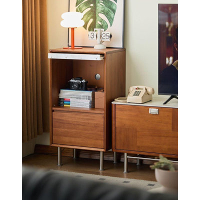 Stainless Steel Single Door Accent Cabinet