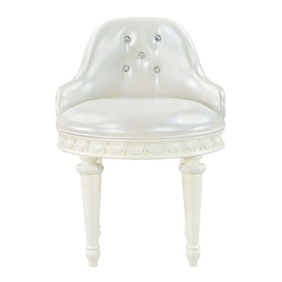 Fauteuil de coiffeuse Dorothy avec pivot, finition ivoire