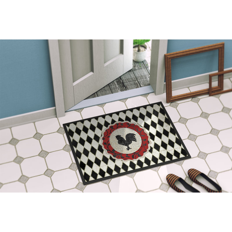 Dathan Non-Slip Geometric Indoor Doormat, Rectangle  2' x 3'