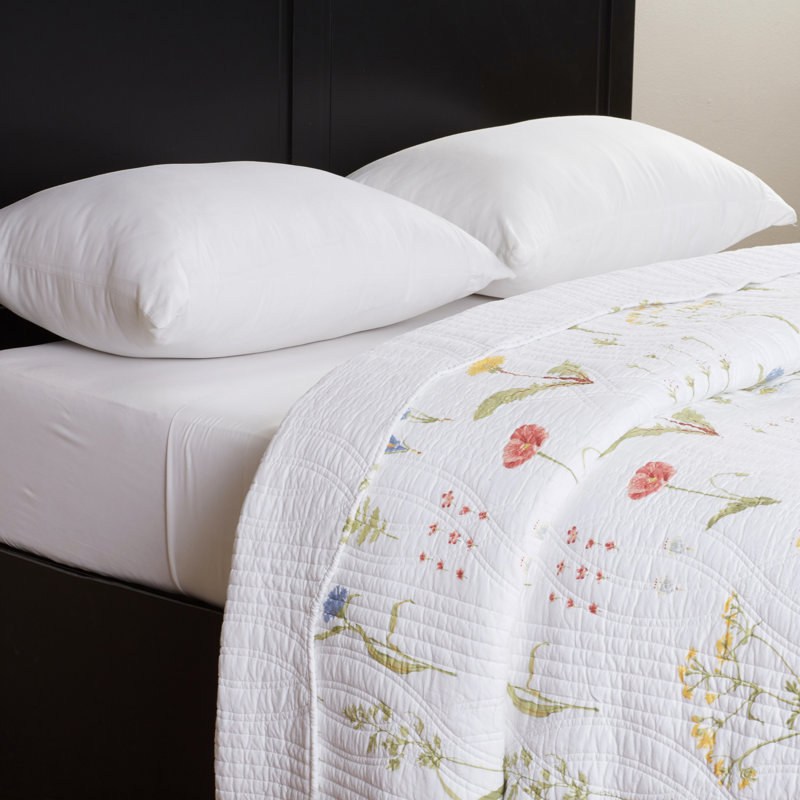 Cotton Floral Quilt, Queen Quilt