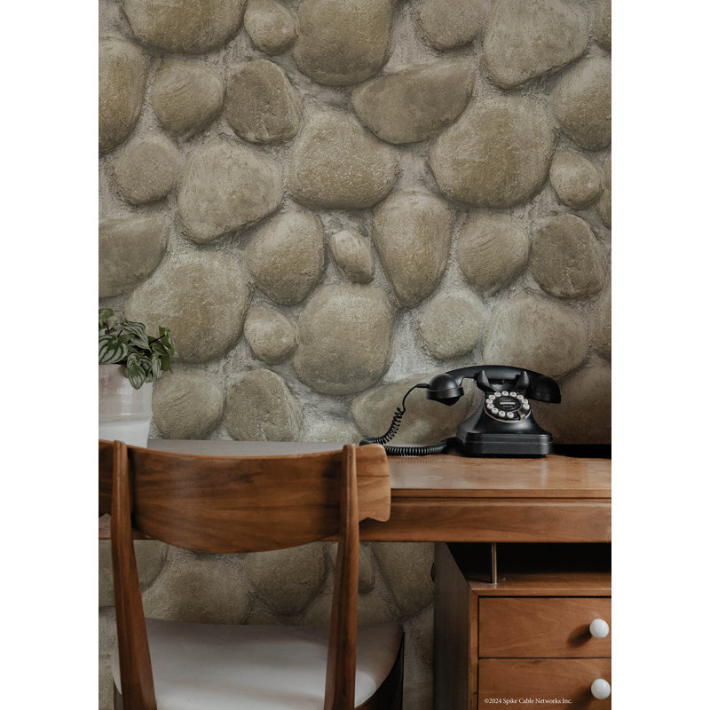 Papier peint adhésif Yellowstone Root Rocks Beige