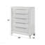 Commode finition perle blanche