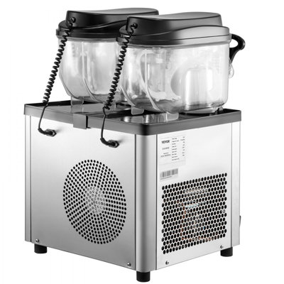 Commercial Slushy Machine, 6 L x 2 Tanks 50 Cups, 700W 110V