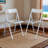 Transparent Acrylic Folding Chair with Stainless Steel Frame and Footrest – Stackable Open-Back Side Chair-1072969774