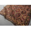 Grand tapis kilim turc rétro en brun - Style scandinave brodé pour le salon
