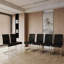 Chaises de salle à manger rembourrées en polyuréthane à haut dossier-834372648-834372651-835045403
