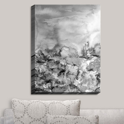 « into eternitys de nuances de gris », reproduction d’art sur toile tendue enveloppée