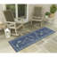 Tapis intérieur / extérieur bleu marine à tissage plat Thornburg-853103875