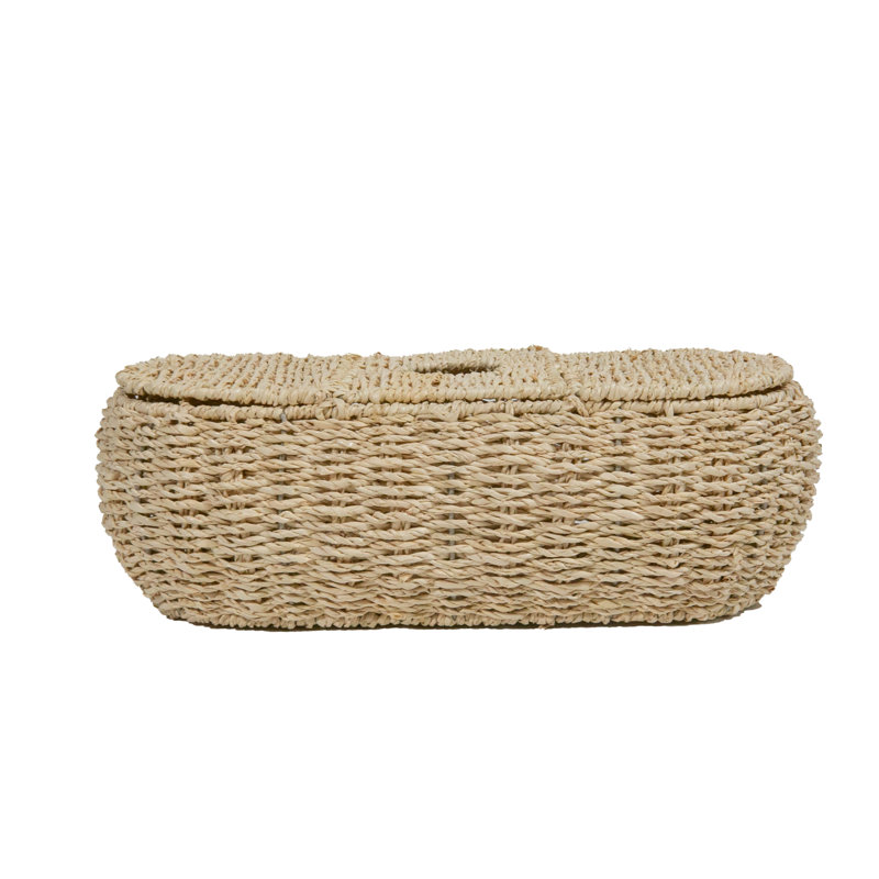 Panier de rangement en ruppie maritime, Ivoire