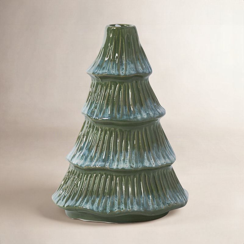 Tree Frost Candleholder 4.25"x 4.5", 7.5" H x 5.75" W x 5.75" D