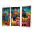 Toile avec cadre flottant or