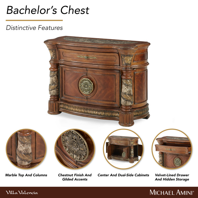 Villa Valencia Solid Wood Bachelor's Chest/Nightstand
