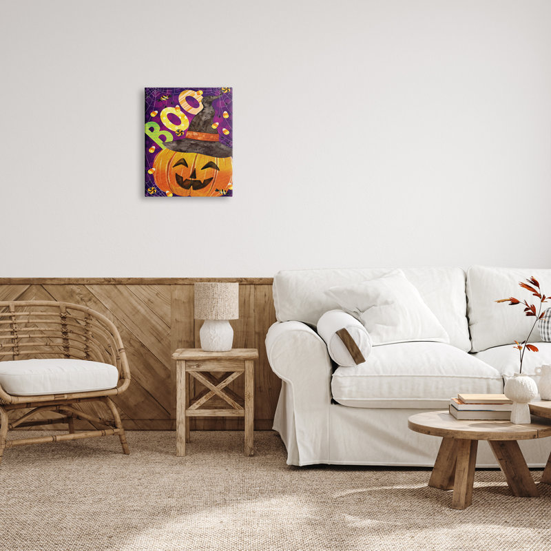 «Boo Jack-o-Lantern Halloween Candy on Canvas», impression, H 20 po x l 16 po x P 1,5 po