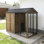 Niche pour chien d'extérieur en bois de cèdre 4 x 8 pi avec toit en acier, chenil en bois