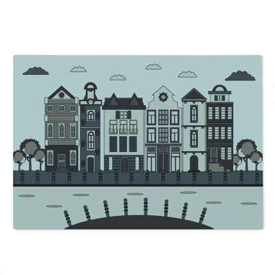 East Urban Home Glass Amsterdam Cutting Board