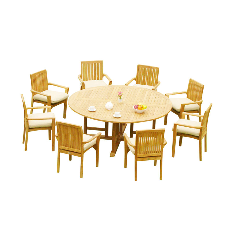Massie Teak Dining Set, 8