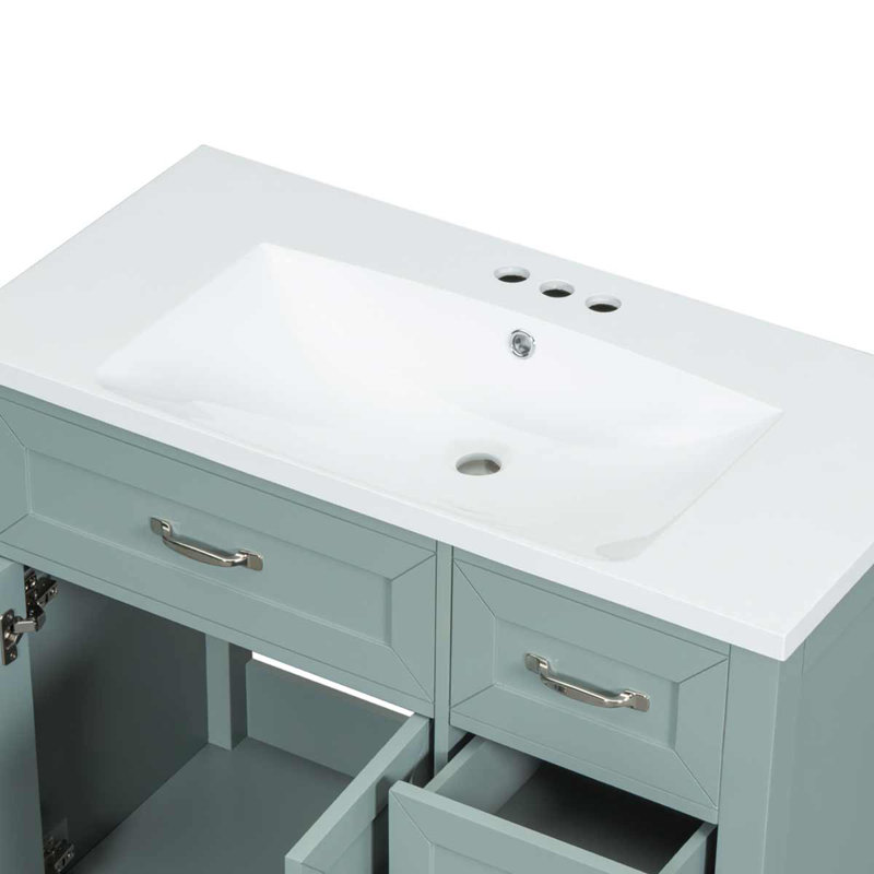 Ensemble de meuble-lavabo simple 35,98 po Joannes, Vert