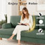87-inch Corduroy Sofa with 3 Seats, No Tool Assembly,Solid Wood Frame and Solid Wood Legs-Green-1121568010