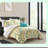 Floral Bliss Reversible Comforter Set - Queen Size 4 Piece Bedding with Hand Painted Design, Decorative Pillow Shams Included