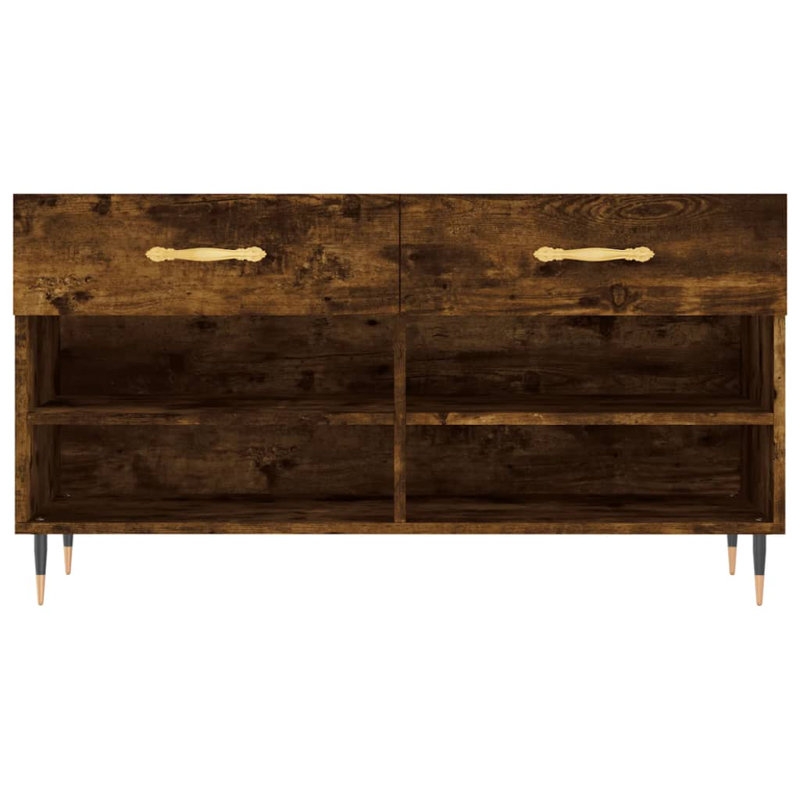 Mikesh Storage Bench, Smoked Oak