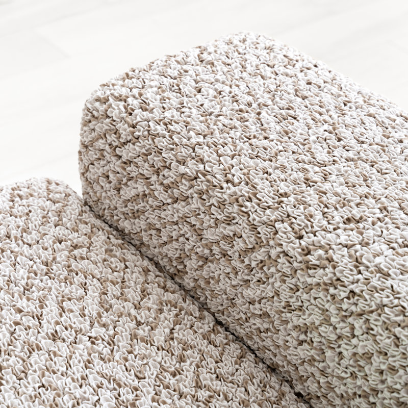 Housse extensible pour fauteuil - Durable et élégant - Collection Printed, Crème Venise