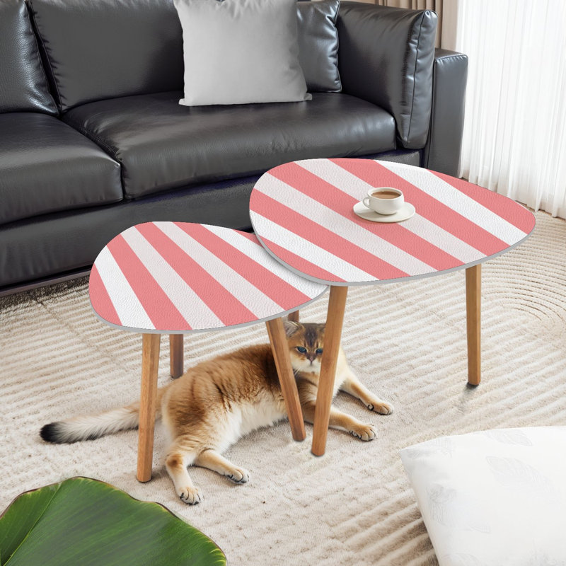 Ensemble de 2 tables basses gigognes Triangle