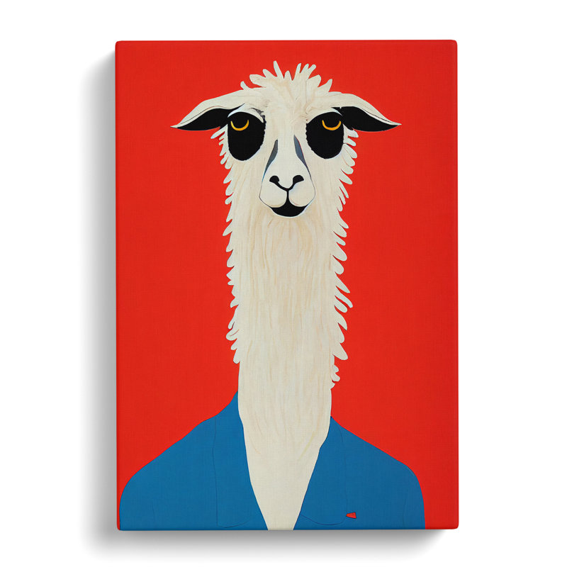 Llama Design Vol.1 - Wrapped Canvas, 50cm H x 35cm W x 3cm D