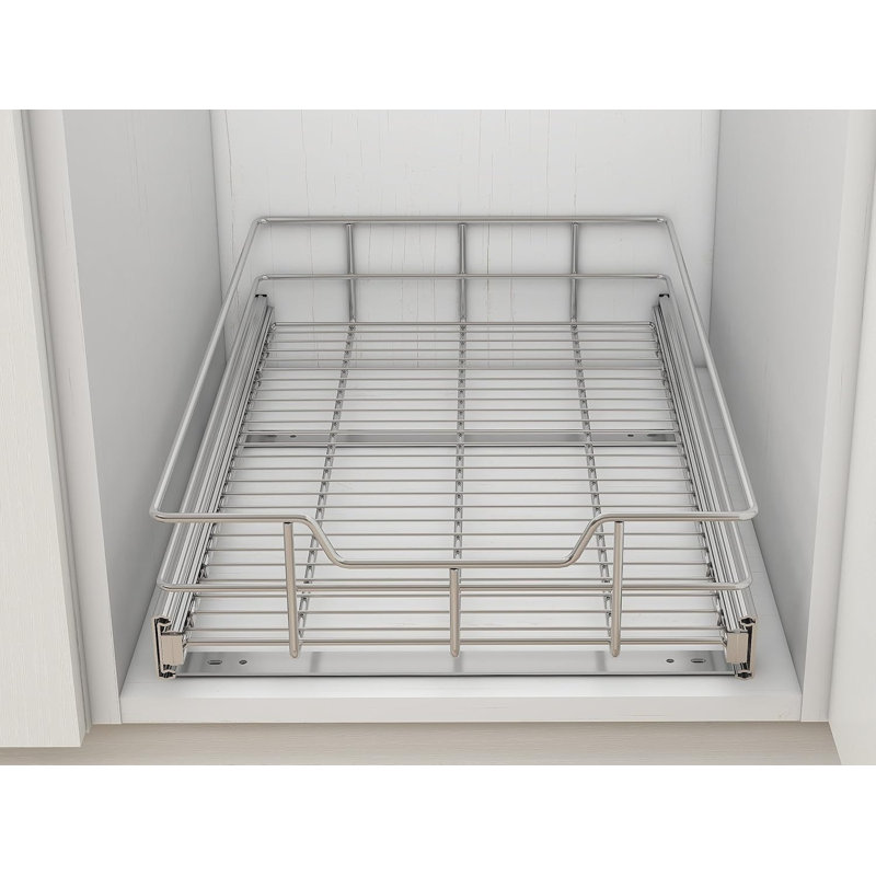 9"x17" Pull-out Cabinet Drawer Chrome Slide-out Organizer