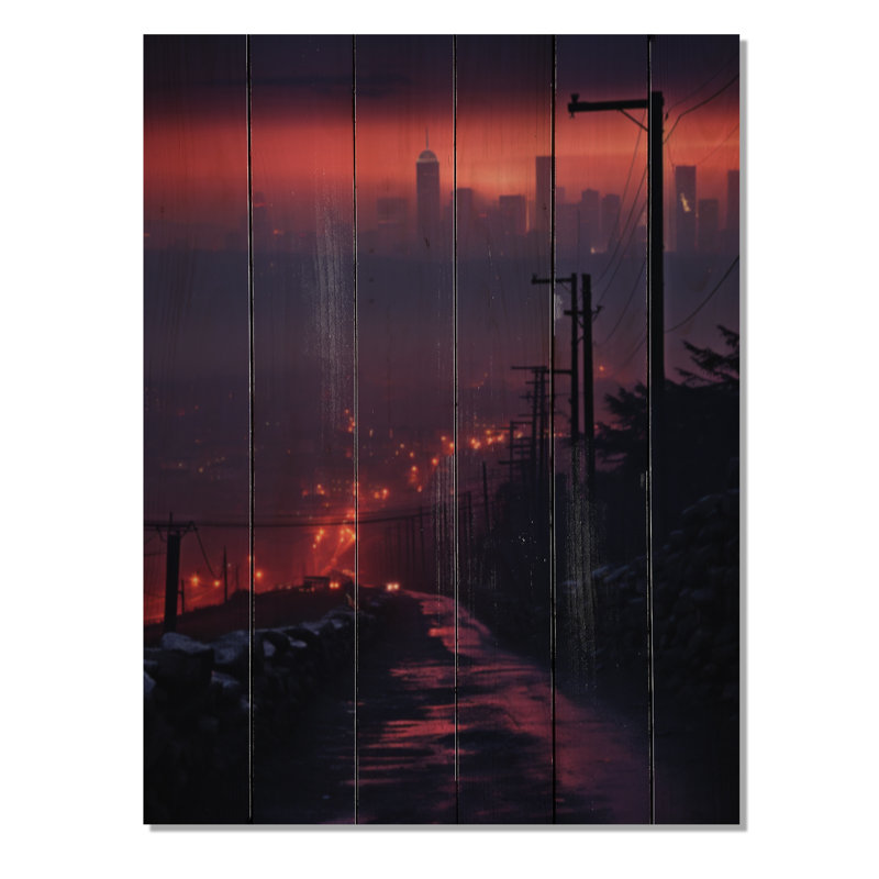«Ethereal City Nights II» sur impression sur bois, H 32 po x l 24 po x P 0,78 po