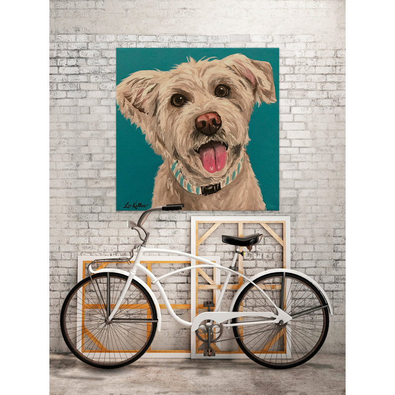 « george wheaton terrier », reproduction de peinture à l’acrylique sur toile tendue, H 12 po x l 12 po x P 1,5 po