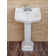 Roosevelt 27.5" Tall Vitreous China Oval Pedestal Bathroom Sink with Overflow