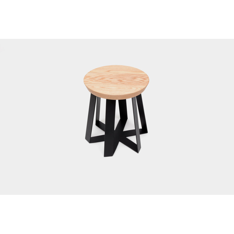 ARS Accent Stool, Black, Oak