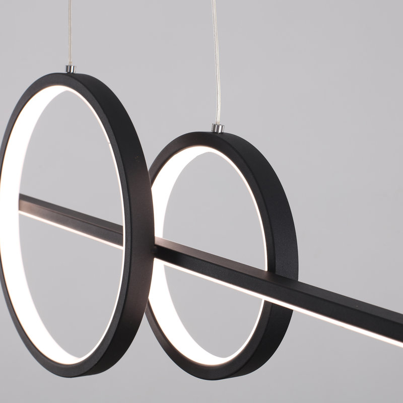 Tahan 5 - Light Matte Black LED Kitchen Island Pendant
