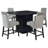 Grey and Black Counter Height Dining Set