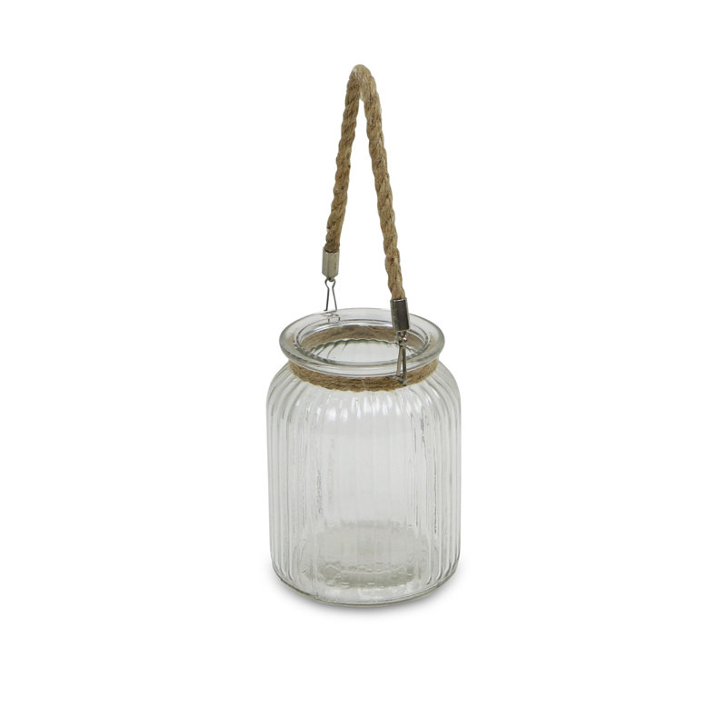 Glass Jar, 5.75" H x 4.25" W x 4.25" D