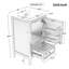Meuble-lavabo avec lavabo, meuble-lavabo avec tablette et tiroir, meuble-lavabo pour l'organisation