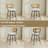 Swivel Upholstered Counter Stools With Rattan Back-970377916-970377907