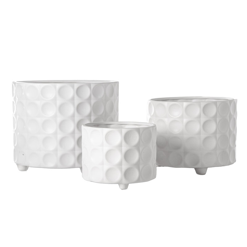 Ensemble de pots à fleurs en céramique 3 pièces