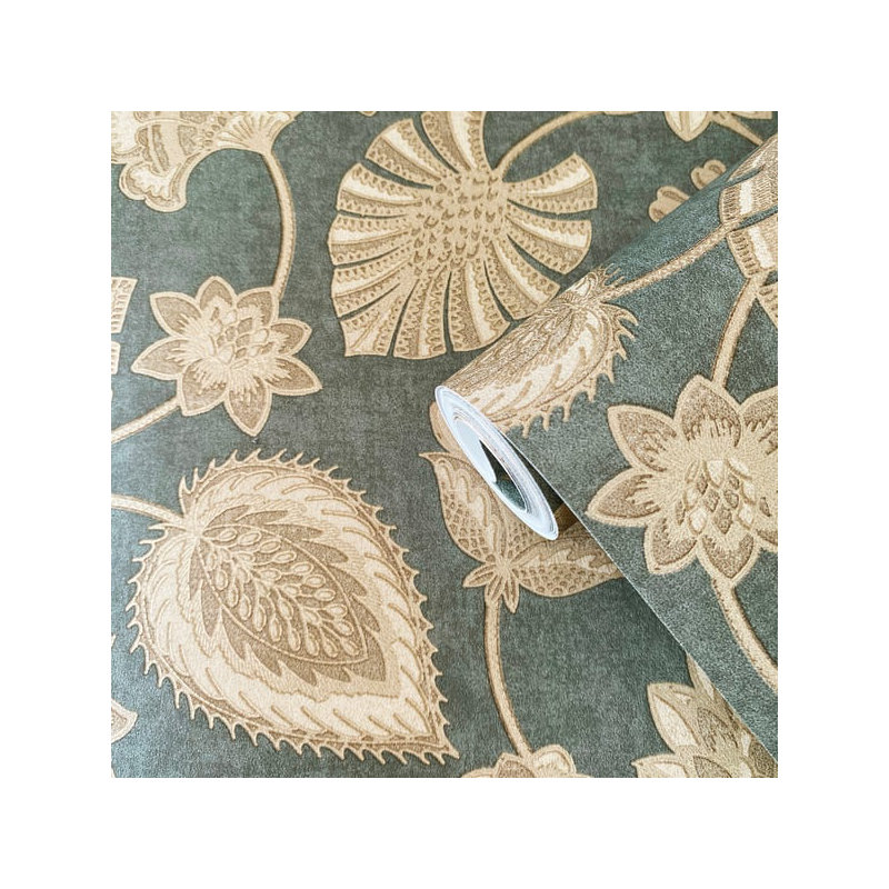 Elegance 10m x 53cm Wallpaper Roll, Green