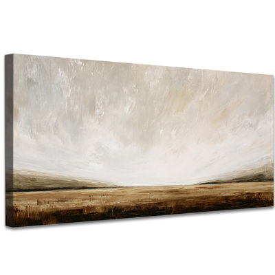 Duron - Artistic Canvas Wall Artwork for Living Room, Textured Abstract Scenery Painting for Home Decoration, Wrapped Canvas Print Pine Frame, 