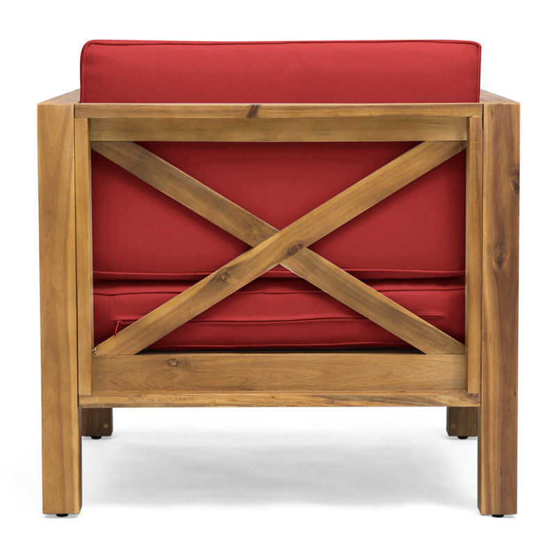 Fauteuil en bois de style milieu du siècle avec coussin en tissu à effet mouillé, 78 cm x 67 cm, 19,2 kg, revêtement Relax.